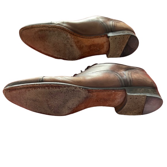 Antonio Maurizi French Baby Cognac Cuoio Dress Shoes - Picture 3 of 4